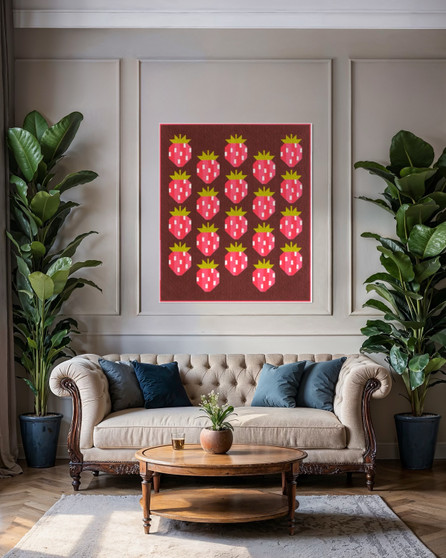 Kit Courtepointe Elizabeth Hartman Berry Season, avec KONA CRUSH (Kona Coty 2023) - Dimensions finies : 137 cm x 163 cm (54 po x 64 po) - Elegante Virgule Canada