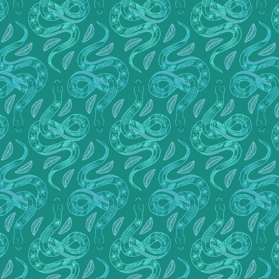 WINDHAM FABRICS TAMARA KATE Tabanca, Mayaro in Dark Teal - ELEGANTE VIRGULE CANADA