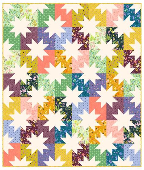 STAR POP QUILT in ANEW by Tamara Kate - Quilt Kit 60" x 70" (152 x 178cm) - ELEGANTE VIRGULE CANADA