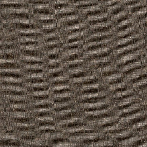 ROBERT KAUFMAN  Essex Yarn Dyed in ESPRESSO - 55% LINEN, 45% COTTON - by the half-meter, ELEGANTE VIRGULE CANADA, Canadian Fabric Quilt Shop