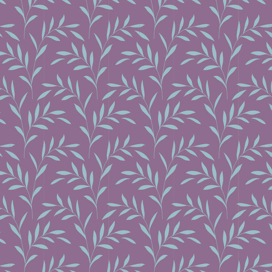 TILDA HIBERNATION Blenders, OliveBranch in Lavender - Elegante Virgule Canada, Canadian Fabric Quilt Shop, Montreal, Quebec, Quilting Cotton