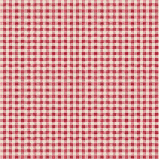 TILDA CREATING MEMORIES, Gingham Red - Elegante Virgule Canada