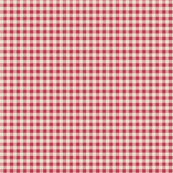 TILDA CREATING MEMORIES, Gingham Red - Elegante Virgule Canada