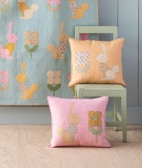 TILDA CREATING MEMORIES Spring Hare Pillow KIT (with buttons) - PINK or YELLOW