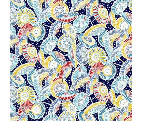 LIBERTY QUILTING, RIVIERA Sun Parasol A in Navy - ELEGANTE VIRGULE CANADA, Canadian Fabric Quilt Shop, Quilting Cotton