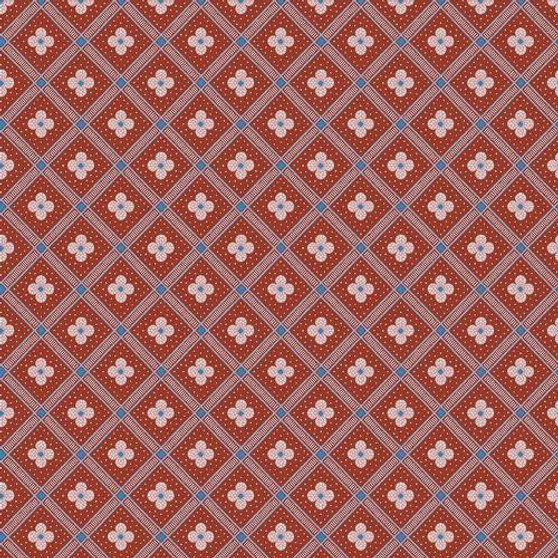 LIBERTY OF LONDON Quilting cotton, Manor Tile Y in Red, ELEGANTE VIRGULE