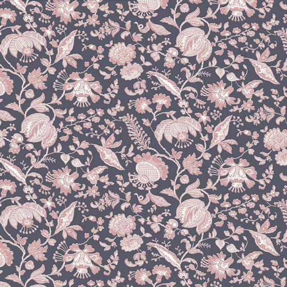 LIBERTY OF LONDON Quilting cotton, Victoria Floral Z in Pink and Grey, ELEGANTE VIRGULE, Canadian Fabric Shop