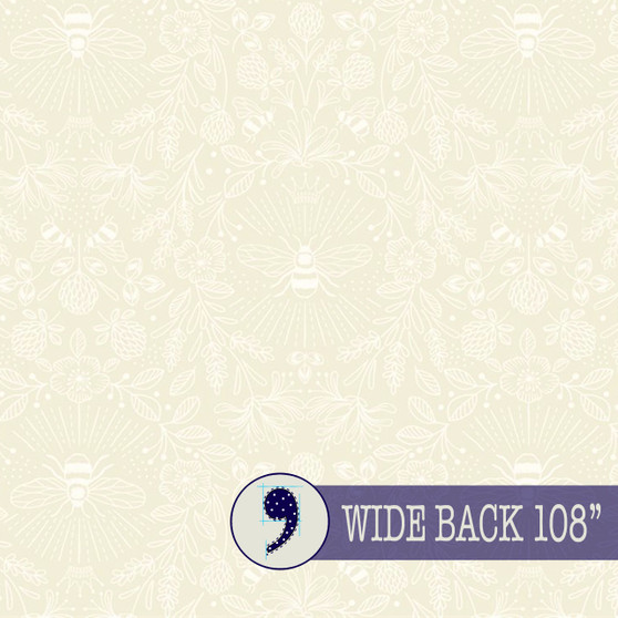 LEWIS & IRENE, WIDE WIDTH, Dark Cream Queen Bee 108" (274 cm) - ELEGANTE VIRGULE CANADA Wideback