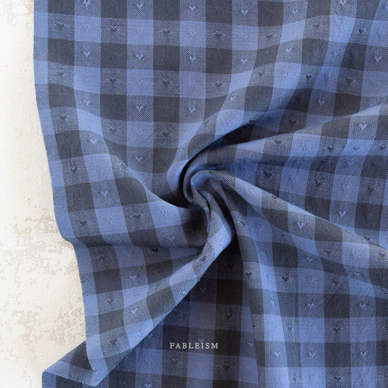 FABLEISM, Queen of Hearts, GINGHAM in Blueberry, 55'' Wide (140 cm) - ELEGANTE VIRGULE CANADA