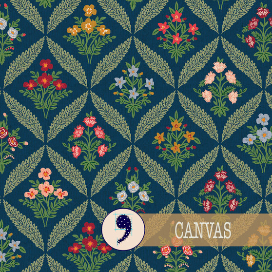 RIFLE PAPER CO, DAHLIA, ESTEE GARDEN in Navy - ELEGANTE VIRGULE CANADA