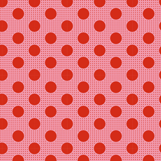 TILDA Medium Dots in Salmon, 100% Cotton. TILDA BASICS, Elegante Virgule Canada, Canadian Fabric Quilt Shop, Quilting Cotton