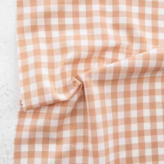 FABLEISM, Camp Gingham in Merit Pink - Elegante Virgule Canada, Canadian Fabric Online Shop, Quilt Shop, Quilting Cotton Woven, Checkers, Yarn-dyed