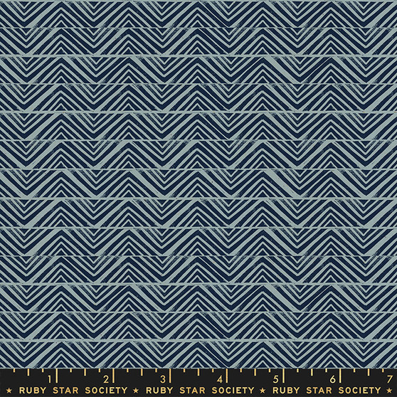 RUBY STAR SOCIETY, Golden Hour MOUNTAIN in Blue Slate - ELEGANTE VIRGULE, CANADIAN FABRIC SHOP