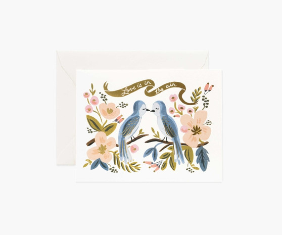 "Love is in the Air" Wedding Card - RIFLE PAPER CO Card - ELEGANTE VIRGULE CANADA, Canadian Gift, Fabric and Quilt Shop.