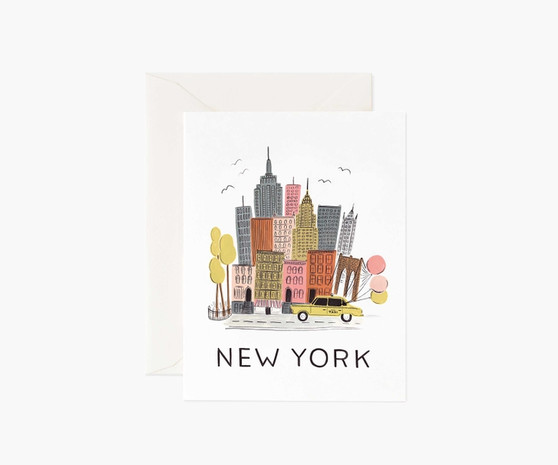 New York City Card - RIFLE PAPER CO Card - ELEGANTE VIRGULE CANADA, Canadian Gift, Fabric and Quilt Shop.