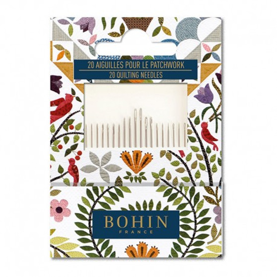 BOHIN Patchwork LIMITED EDITION, Assortment of 20 Quilting Needles No. 3/9 - ELEGANTE VIRGULE CANADA