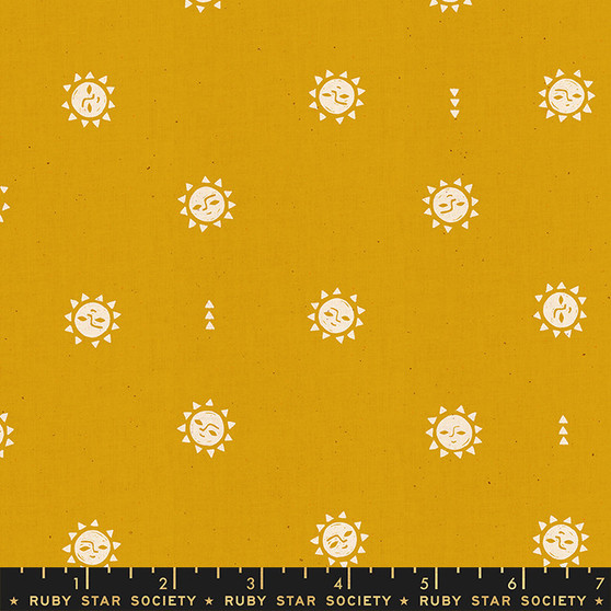 RUBY STAR SOCIETY, GOLDEN HOUR SUNRISE in Goldenrod,  ELEGANTE VIRGULE, CANADIAN FABRIC SHOP