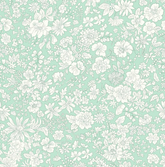 LIBERTY QUILTING, EMILY BELLE in Soft Mint - ELEGANTE VIRGULE CANADA