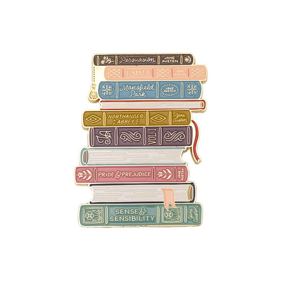 Riley Blake Designs, JANE AUSTEN, Stacked Books Needle Minder ST-42314 - ELEGANTE VIRGULE CANADA