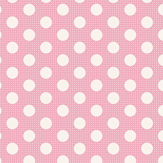 TILDA Medium Dots in Pink, 100% Cotton. TILDA BASICS, Elegante Virgule Canada, Canadian Fabric Quilt Shop, Quilting Cotton