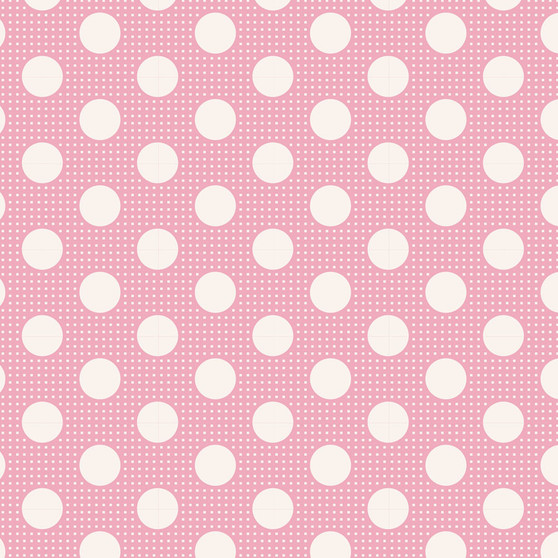 TILDA Medium Dots in Pink, 100% Cotton. TILDA BASICS, Elegante Virgule Canada, Canadian Fabric Quilt Shop, Quilting Cotton