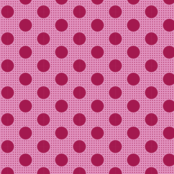 TILDA Medium Dots in Maroon, 100% Cotton. TILDA BASICS, Elegante Virgule Canada, Canadian Fabric Quilt Shop, Quilting Cotton