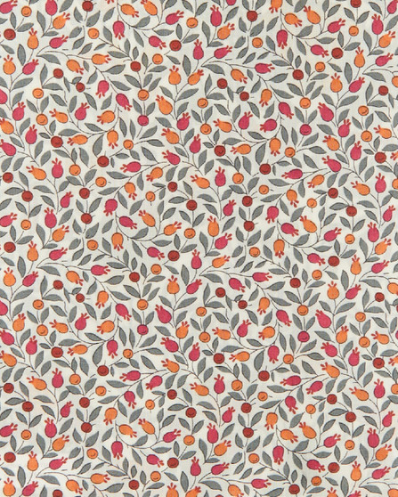 LIBERTY OF LONDON - FLORIANA Red Green, 100% Cotton Tana Lawn - ELEGANTE VIRGULE CANADA