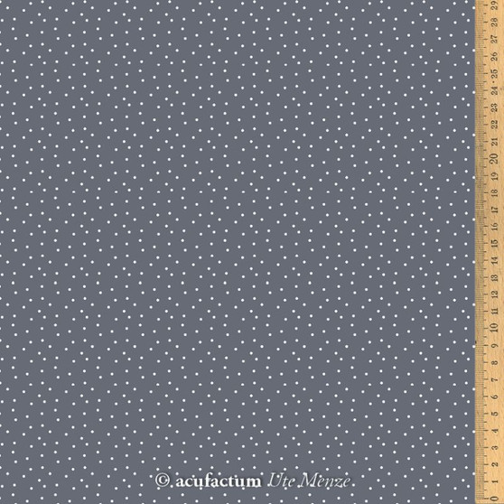 ACUFACTUM Basics, Dots in Anthracite White - ELEGANTE VIRGULE CANADA, Acufactum Fabrics