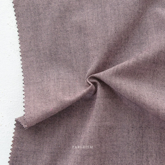 FABLEISM, Everyday Chambray Nocturne in Flint - Elegante Virgule Canada, Canadian Fabric Online Shop, Quilt Shop, Quilting Woven Bamboo Cotton, Yarn-Dyed, Fableism Fabrics in USA