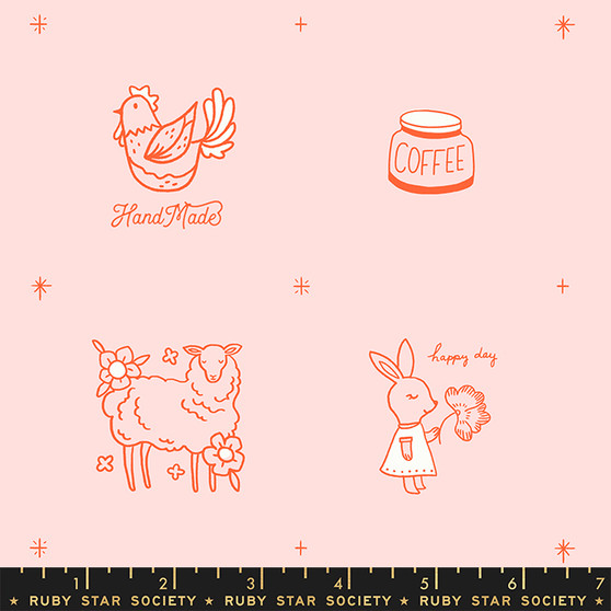 RUBY STAR SOCIETY, Purl CHARMS in Pale Pink - ELEGANTE VIRGULE CANADA, CANADIAN FABRIC SHOP, QUILTING COTTON