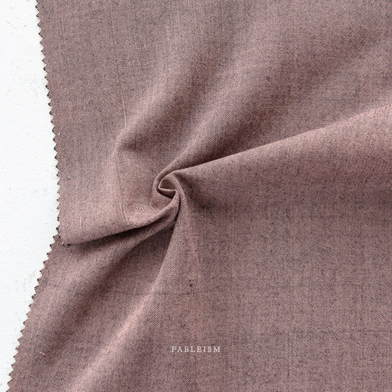 FABLEISM, Everyday Chambray Nocturne in Quartz - Elegante Virgule Canada, Canadian Fabric Online Shop, Quilt Shop, Quilting Woven Bamboo Cotton, Yarn-Dyed, Fableism Fabrics in USA