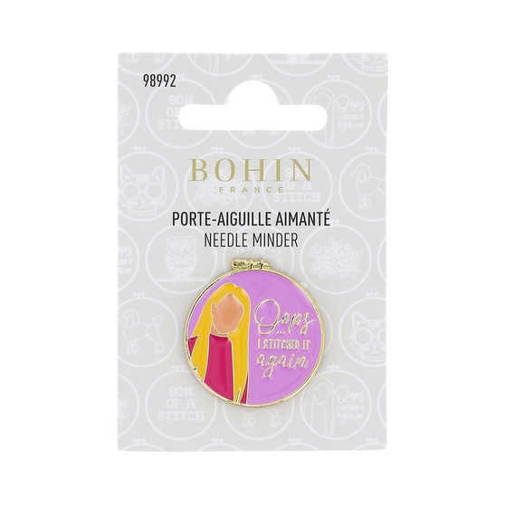 BOHIN France, Oops I stitched it again, Enamel Needle Minder - ELEGANTE VIRGULE CANADA