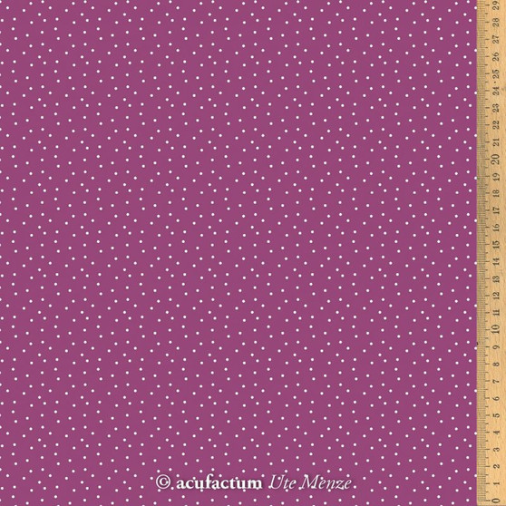 ACUFACTUM Basics, Dots in Berry White - ELEGANTE VIRGULE CANADA, Acufactum Fabrics
