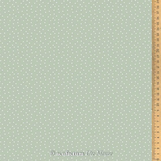 ACUFACTUM Basics, Dots in Grey-Green and White - ELEGANTE VIRGULE CANADA, Acufactum Fabrics