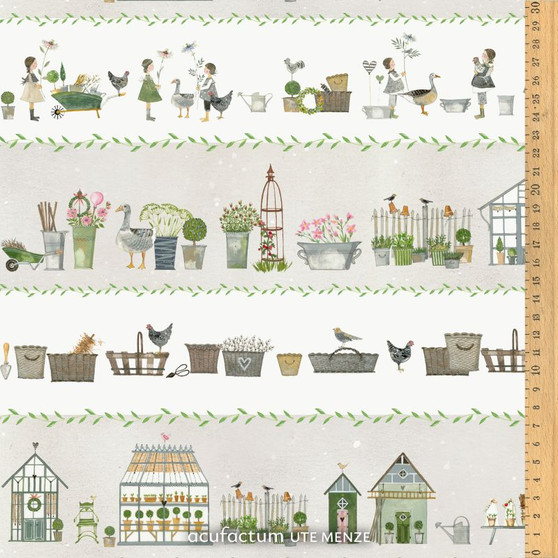 ACUFACTUM Fabrics, Beloved Home, Country Stripes - ELEGANTE VIRGULE CANADA, Acufactum Fabrics