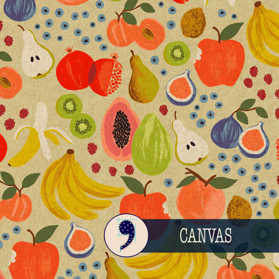 RIFLE PAPER CO, ORCHARD, Fruit Stand in Cream, CANVAS (Cotton/Linen) - ELEGANTE VIRGULE CANADA