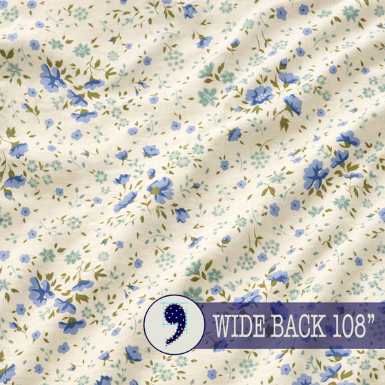 TILDA 108" WIDEBACK, Ellie Blue / Teal - Elegante Virgule Canada