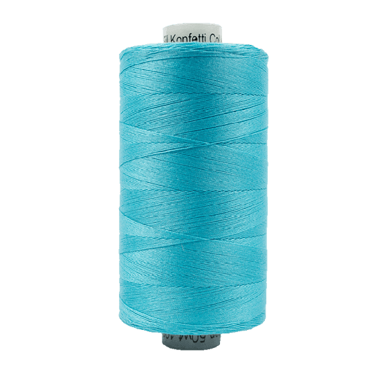 WONDERFIL Konfetti™ Cotton 50wt, KT608 Med Peacock Blue - Wonderfil Specialty Thread, Elegante Virgule Canada