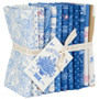 TILDA SOMETHING BLUE Blenders, borders, labels and ornaments, FQ Bundle of 12 Fabrics