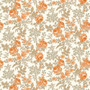 HENRY GLASS 108" SUNWASHED ROMANCE, Cabbage Rose, Orange on Cream by Kim Diehl - ELEGANTE VIRGULE CANADA