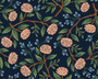 RIFLE PAPER CO, Pivoines marine WILDWOOD au demi-mètre - ELEGANTE VIRGULE CANADA