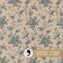 MODA, FRENCH GENERAL - Fleur de Paris, Mochi bleu perle (70 % coton / 30 % lin) 13996-12L - ELEGANTE VIRGULE CANADA
