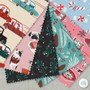 CLOUD 9 Fabrics, JINGLE MINGLE, Vintage Ornaments By Alanna Cavanagh,  100% ORGANIC Cotton - by the half-meter, ELEGANTE VIRGULE CANADA, CANADIAN FABRIC SHOP, Quilting Cotton, Organic Fabric