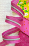 SASSAFRAS, Wide Pink Stripe Zipper Tape #5 with Nickel teeth - ELEGANTE VIRGULE CANADA