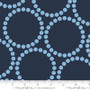 MODA, LOVE LETTER WIDEBACK 108" by Lizzy House, Pearl Bracelet Dots in Peacoat Navy - ELEGANTE VIRGULE CANADA
