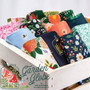 PAPER RAVEN CO, Cotton and Steel Fabrics, GARDEN & GLOBE - Full Bloom in Rose - ELEGANTE VIRGULE CANADA, Canadian Fabric Quilt Gift Shop, Quilting Cotton