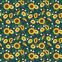 RIFLE PAPER CO, CURIO, Sunflower Fields in Navy - ELEGANTE VIRGULE CANADA, Canadian Fabric Quilt Shop, Quilting Cotton