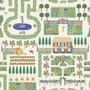 RIFLE PAPER CO, Garden Club, Aerial Garden in Cream - by the half-meter