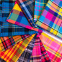 STRAWBERRY Madras 100% cotton, Width 60 inches (150 cm), Per Half-Meter, CANADIAN SHOP.  Elegante Virgule