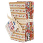 TILDA VILLAGE LIFE, Fat Quarter Bundle of 5 Fabrics in Rust / Ochre